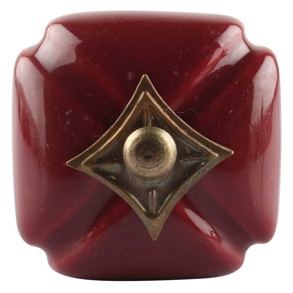 Solid Cherry Square Ceramic Wardrobe Knob